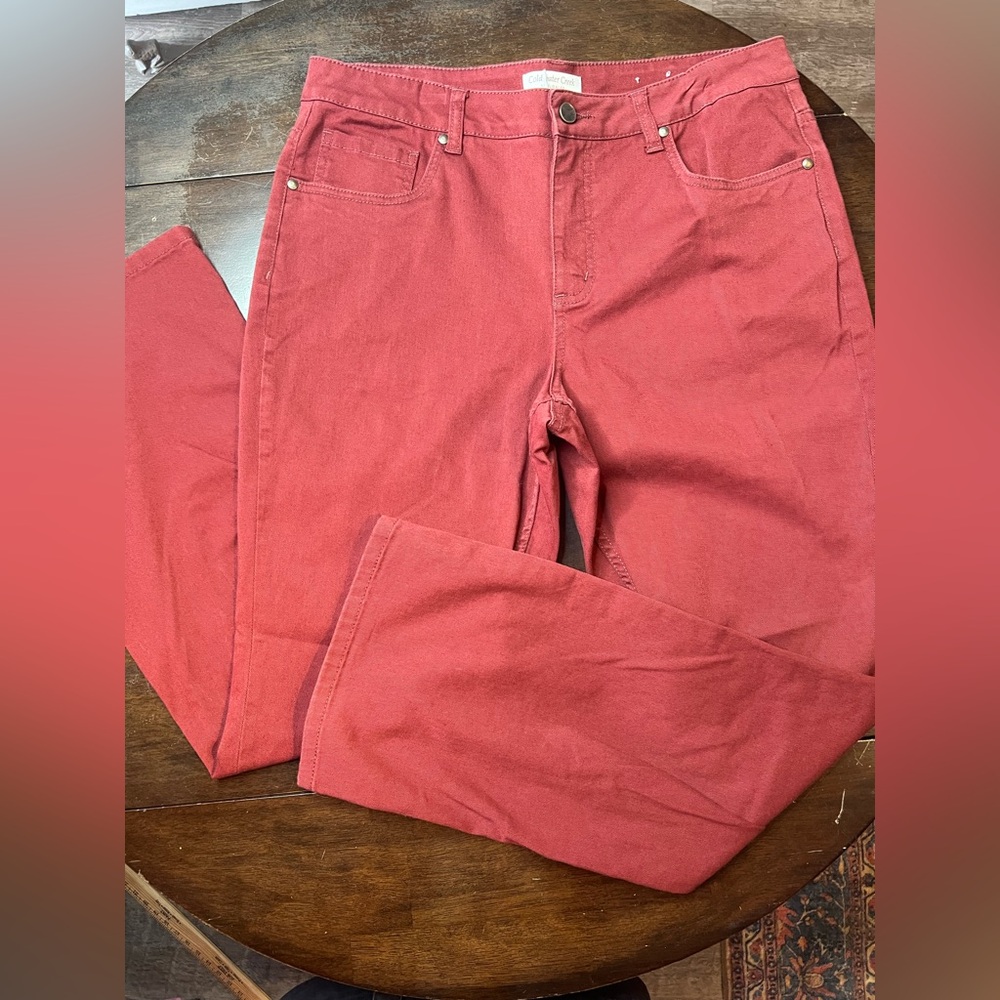 Coldwater Creek Women's Natural Fit Jeans in Deep Red/Fig.